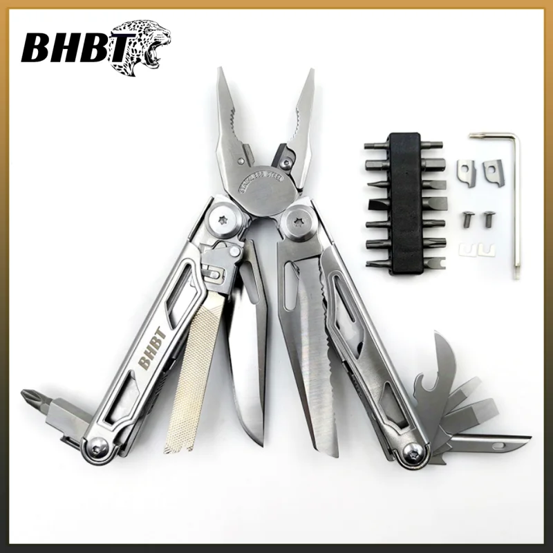 

BHBT Multitools Diy Multi Tool Multi-tool Folding Knife Scissor Cutter EDC Survival Gear Manual Multifunctional Plier