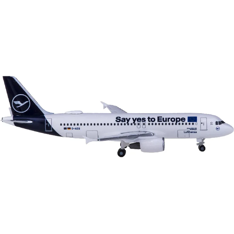 هيربا 1:500 مقياس 533614   Lufthansa A320 D-AIZG قل نعم إلى أوروبا Diecasts نموذج طائرة قابل للجمع المنمنمات المعدنية لعيد الميلاد