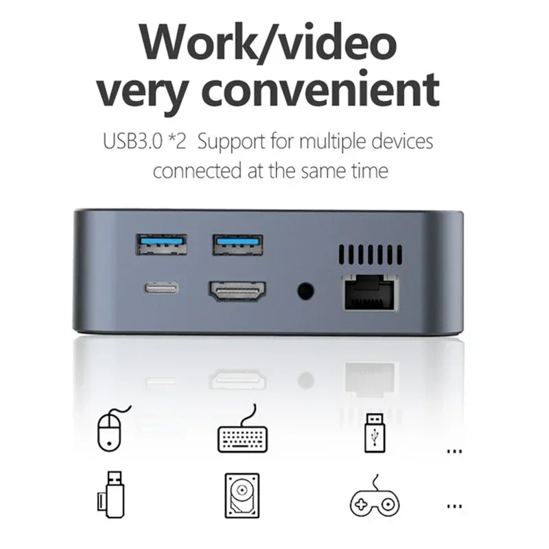 HUB 9 in 1 tipo C Docking station USB C compatibile HDMI Adattatore HUB per laptop per smartphone per MacBook Pro/MacBook Air/Dell/HP/Lenovo