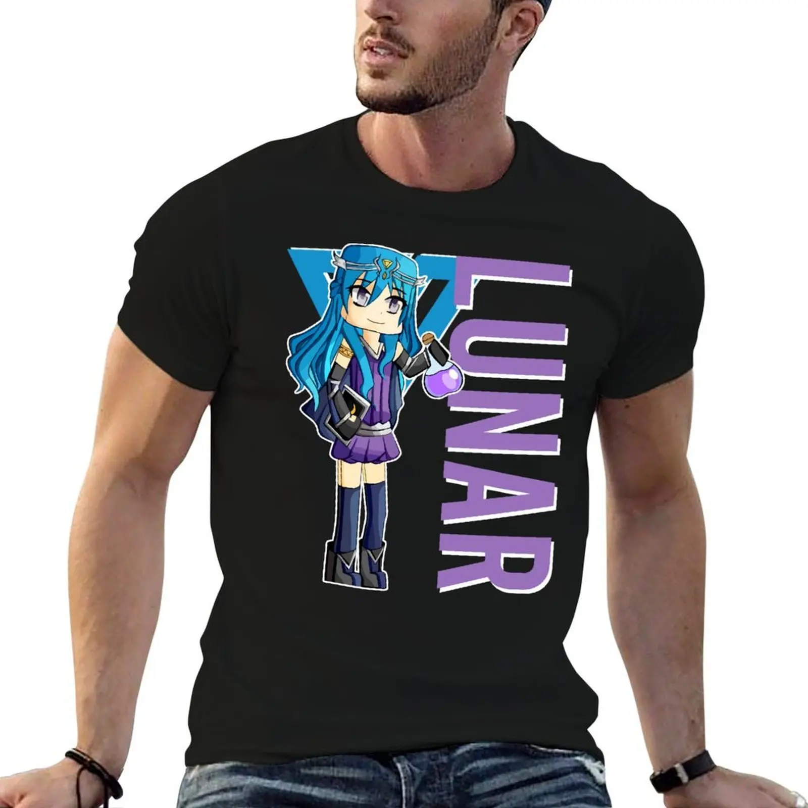 

Lunar Itsfunneh Funneh Krew gamer fan art 2022 T-Shirt man t shirt cotton high quality t shirts for man pack cotton T-Shirt