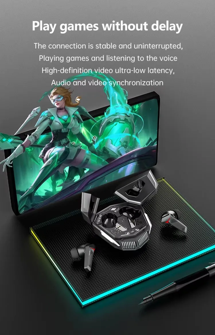 High Quality True Wireless Earbuds Long Battery Life DX-26 Gaming TWS Earbuds DX26 Earphone In-Ear