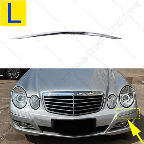 Хромированная накладка на передний бампер для Mercedes Benz E320 E350 E550 E63 AMG W211 2118852321 2118852421 2007-2009 гг.