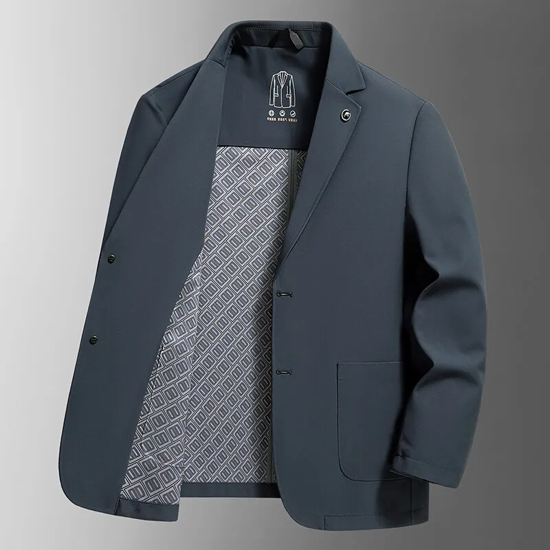 

Новый мужской повседневный костюм Весна 2026: Качественная ткань, не требует глажки, деловой повседневный пиджак, приятный к коже, комфортный, дышащий