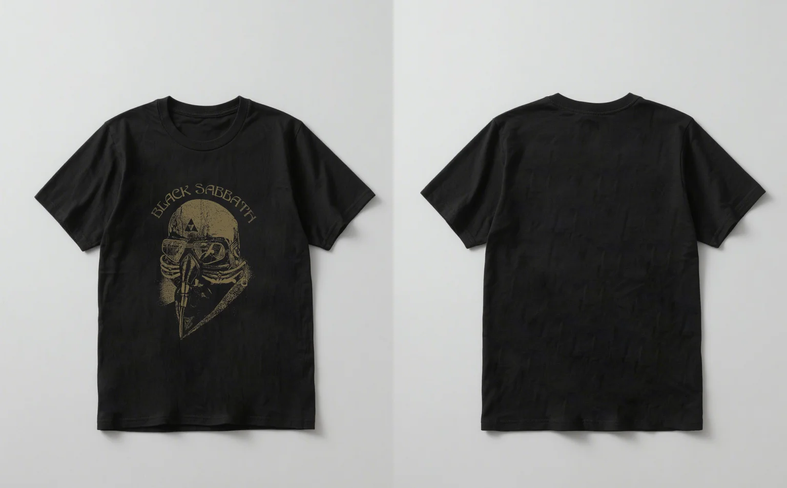 เสื้อยืดแขนสั้นพิมพ์ลายลำลองรุ่นใหม่ปี 2025 เสื้อยืดลายกราฟิก“แบล็ค ซาบาธ”เหมาะสำหรับทั้งชายและหญิง
