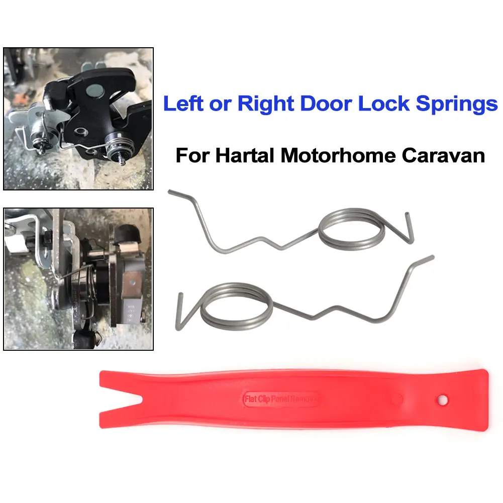Ressorts de verrouillage de porte gauche ou droite et outils d'installation de remplacement L/R 2 pièces pour caravane de camping-car Hartal