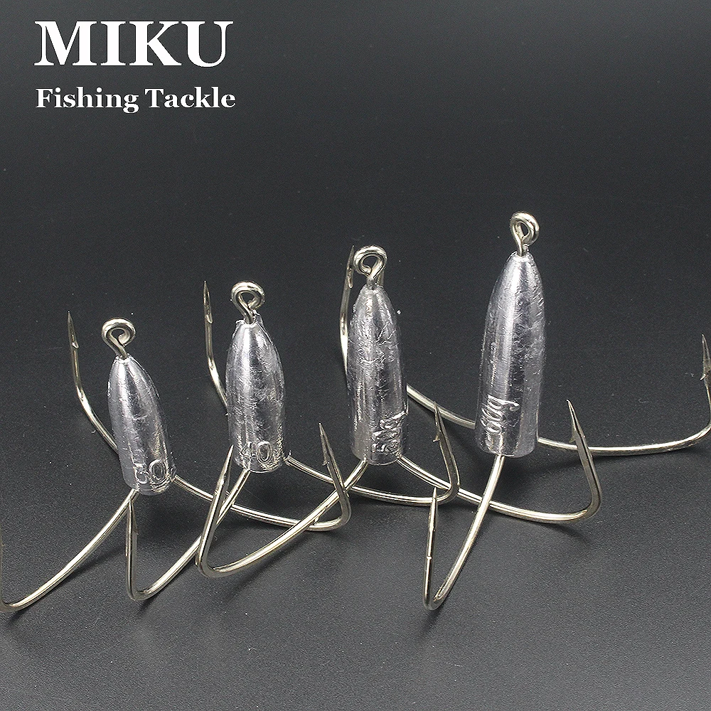 5-Piece High-Carbon Steel Three-Jaw Anchor Hook, Heavy-Duty Anti-Disengagement Fishhook + Forced Fish Loading Equipment