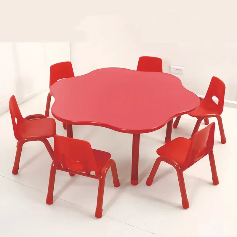 2026 Kindergarten plum blossom game storage table Modern kids learning table drawing table