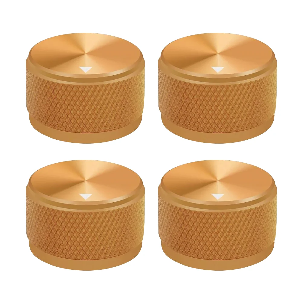 4 Pcs Non-Slip Knob Aluminum Control for Electric Guitar Gas Stoves Effect Pedal Knobs Part Rotary