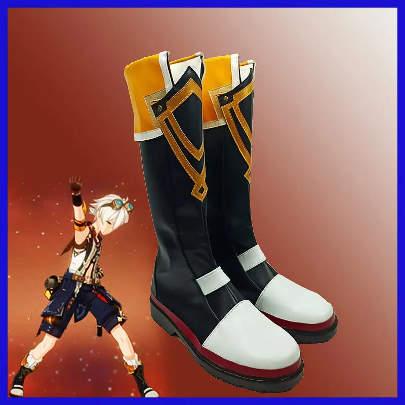 zapatos-de-cosplay-de-anime-genshin-impact-bennett-botas-de-cuero-pu-de-longitud-media-en-color-negro-para-carnaval-de-halloween