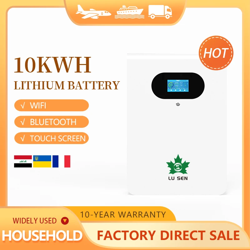 

51.2V 200AH Solar Lithium Battery 10kWh Lifepo4 Home Energy Storage System with 8000 Cycles