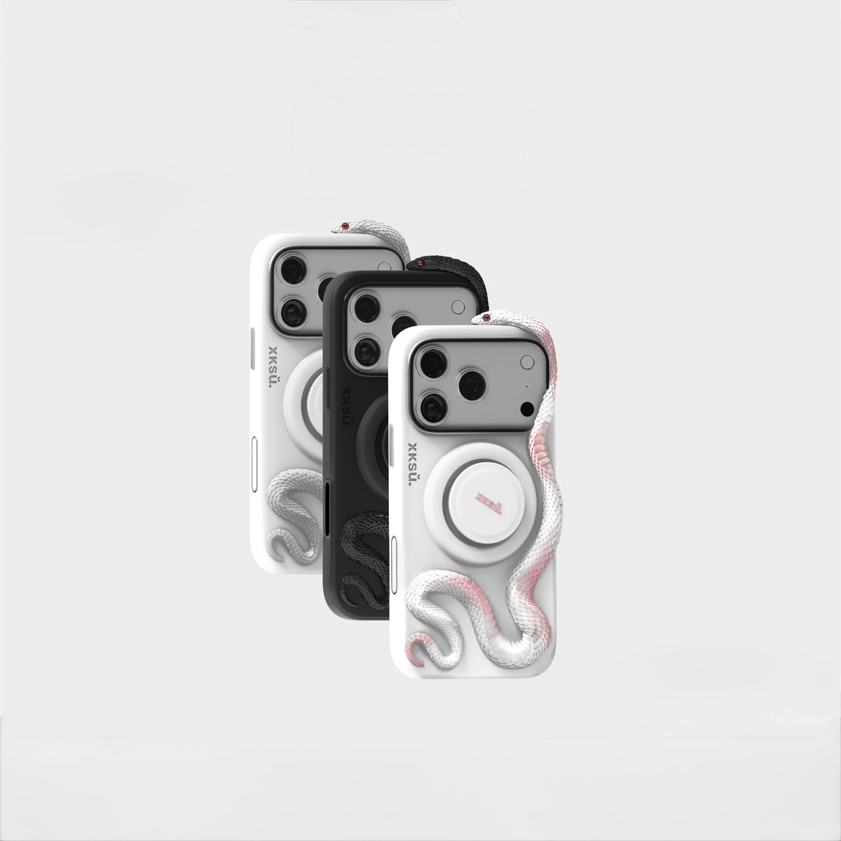 

Snake-shaped phone case, magnetic protective case, suitable for Apple phones