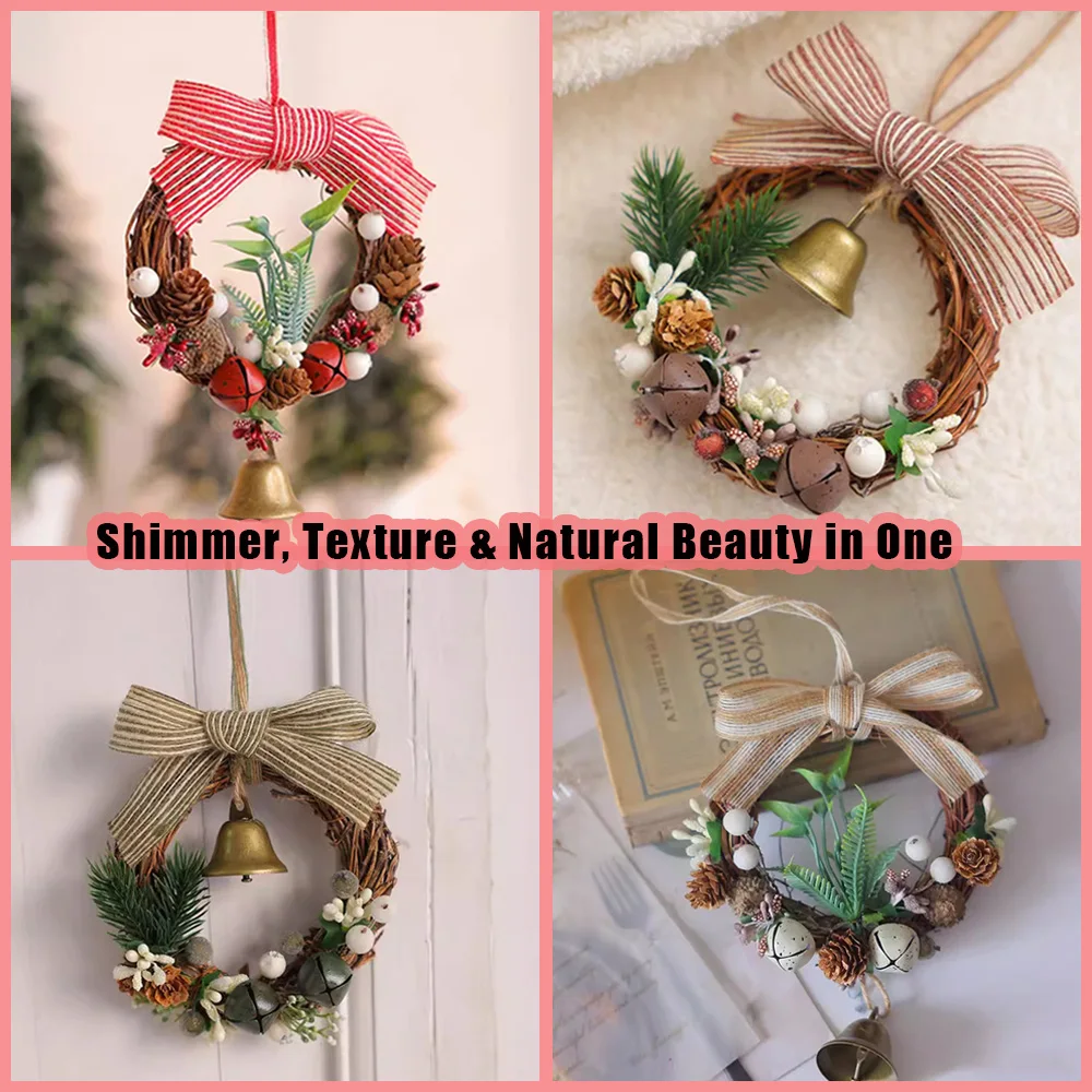 

Merry Christmas Decoration Wreath | Christmas Tree Hanging Pendant | Bow Pinecone Bell Ornament |Christmas Garland Decor