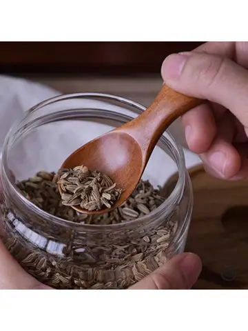 4Pcs Mini Wooden Spoons Small Kitchen Spice Condiment Spoon Sugar Tea Coffee Scoop Short Handle Wood Kids Spoon Kitchen Gadgets