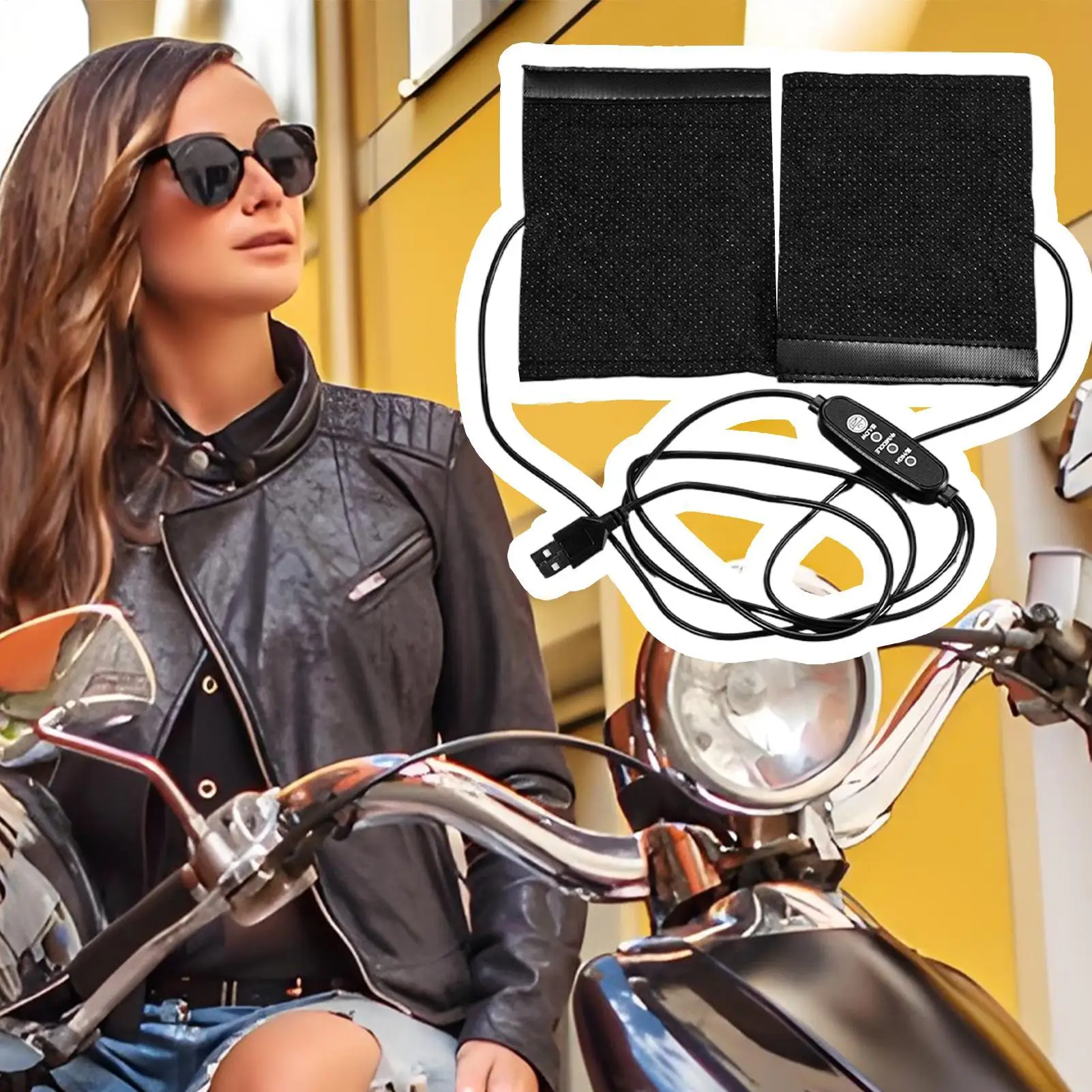 

USB Heating Pad Plug in Adjustable Strap Electric Pack Warmer USB Heating Pad for Car for Back Neck Shoulder Body Bed Office