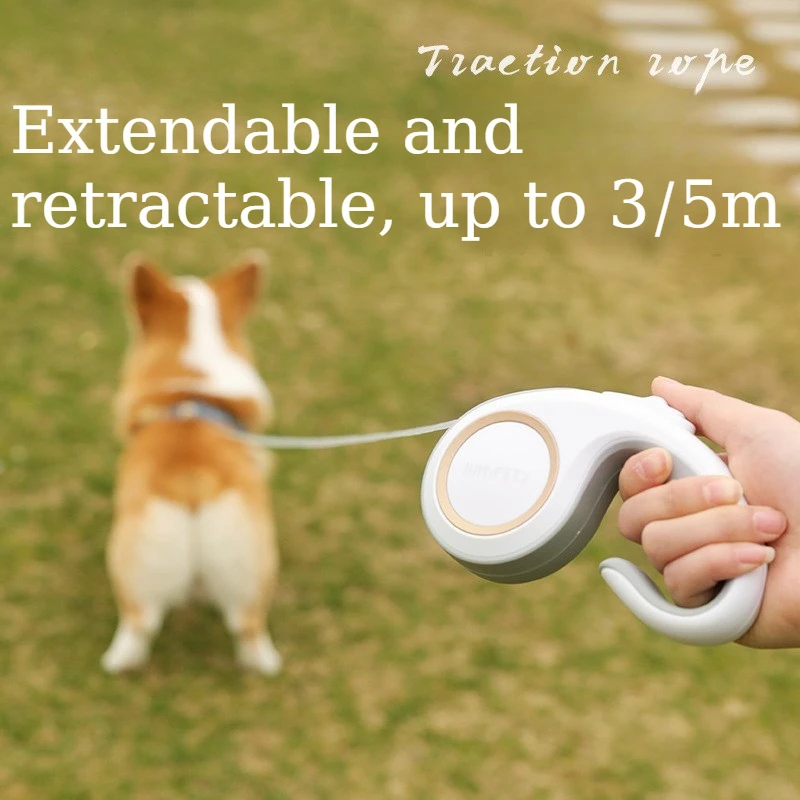 Retractable Dog Leash One Button Lock Puppy Walking Lead Anti-Tangle Auto Pet Training Traction Rope for Small Medium Large Dogs