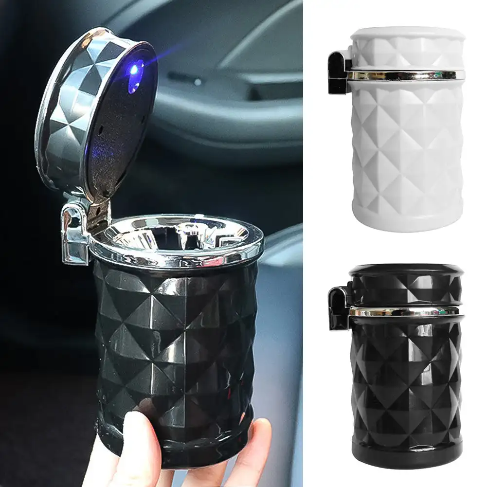 

Автомобильная пепельница со планкой, портативная универсальная пепельница из сплава, алюминиевая чашка, Бездымная Автоматическая пепельница, огнестойкие автомобильные аксессуары