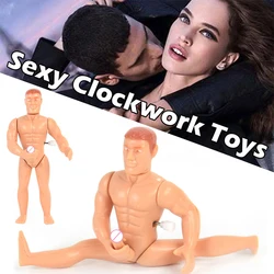 Funny Masturbating Man Figure Toy Wind Up Toy Prank Joke Gag For Over 14 Years Adult Game Sex Toys Bachelor Party Decor Supplies