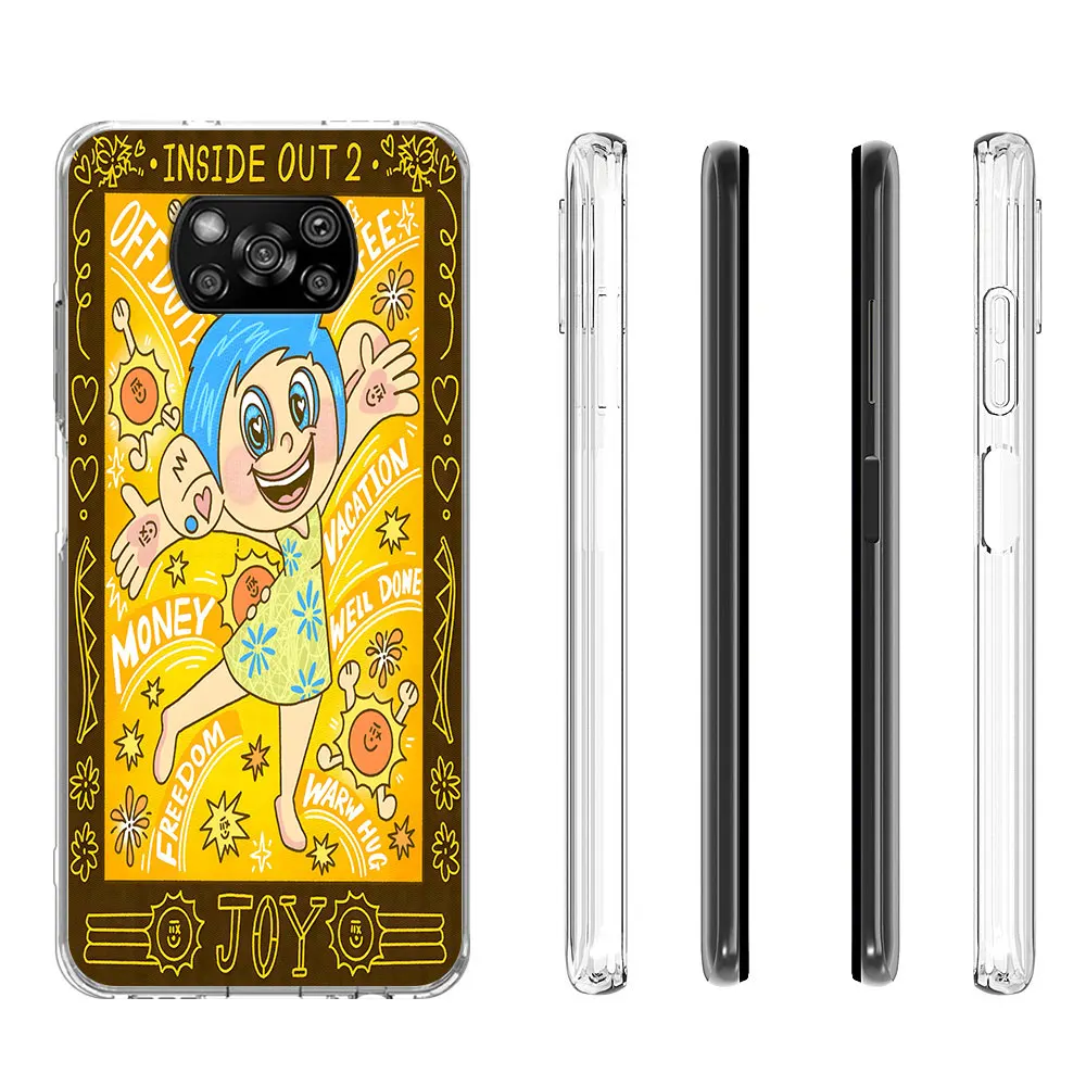 Comic Inside Out 2 Case for Xiaomi Poco X3 F4 GT X6 Pocophone F1 F3 M5 M3 M5s X4 NFC X5 F5 M4 F2 Pro TPU Transparent Phone Cover image 6