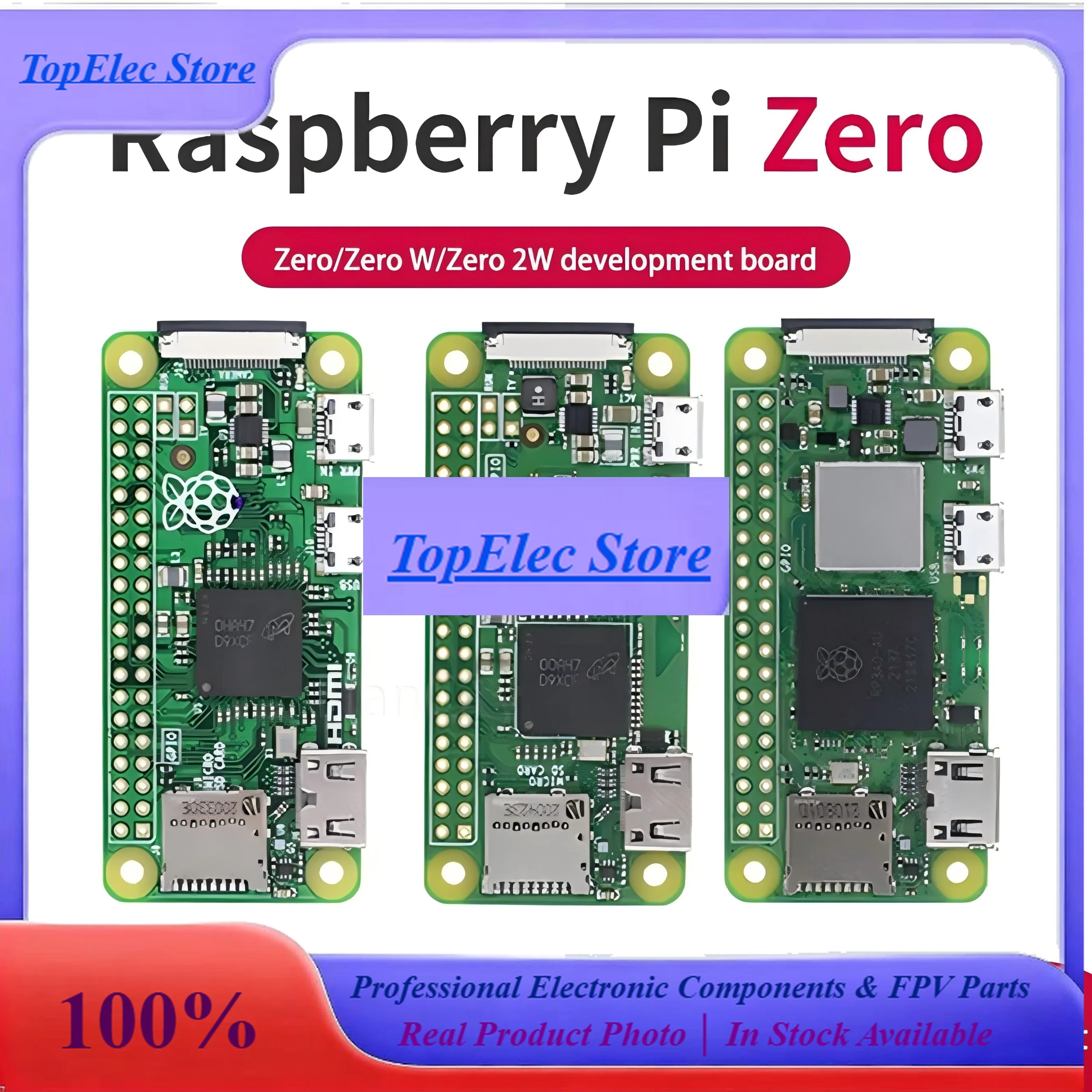 TopEsWiFi Bluetooth Integrated Pi Zero Board, Single Motherboard Raspberry Pi Zero W 2W H