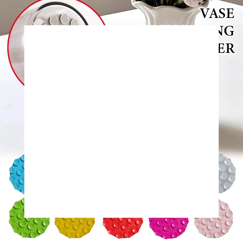 1/5pcs Vase Anti-toppling Sticker Silicone Suction Cup Sticker Double-Sided Easy Adhere,Prevent Knocking Over Vase Fixed Sticker