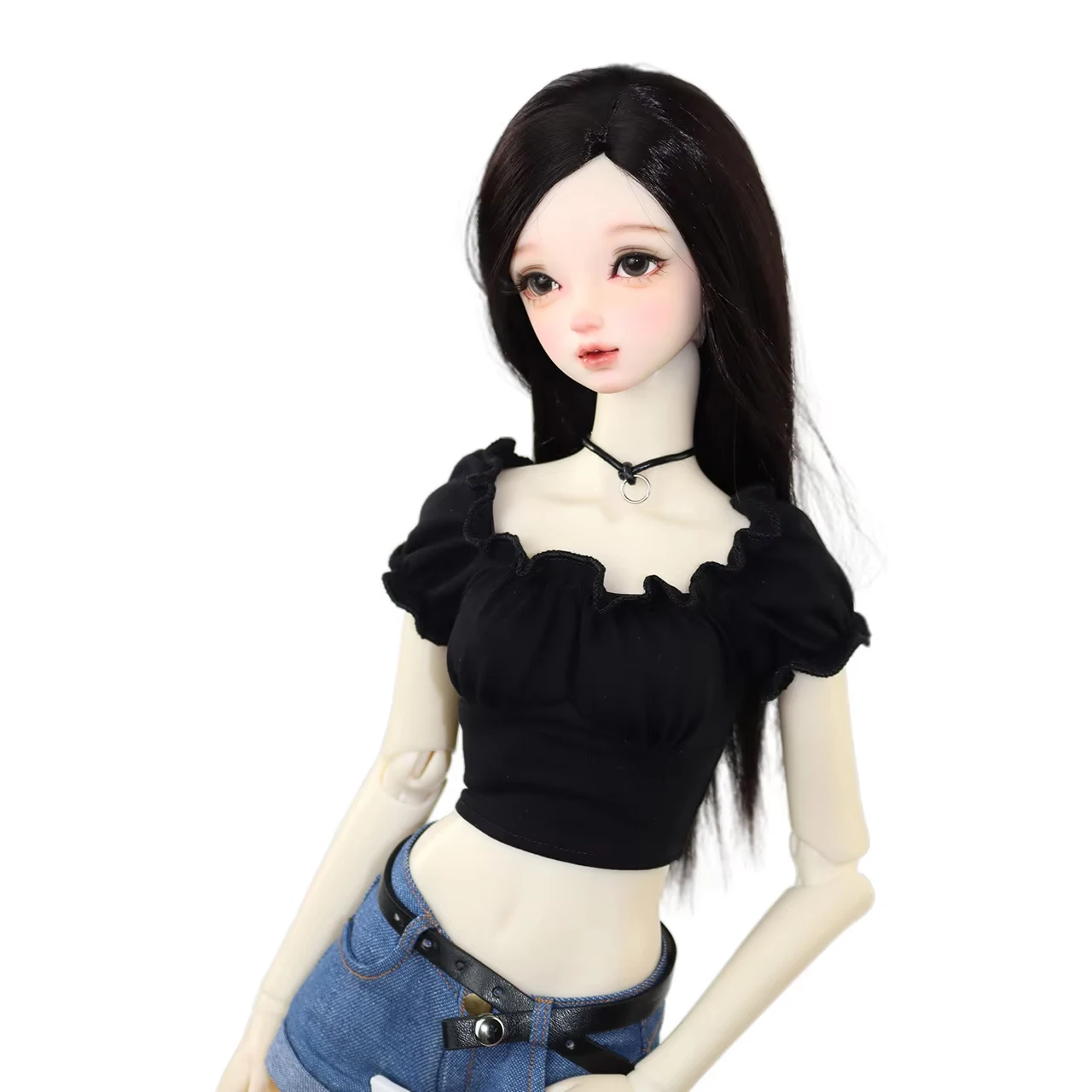 Clothes for Doll Fashionable T-Shirts, Denim Shorts Fits 58-60cm 1/3 BJD DD SD DDL Spherical Joint Doll Gift for Girls