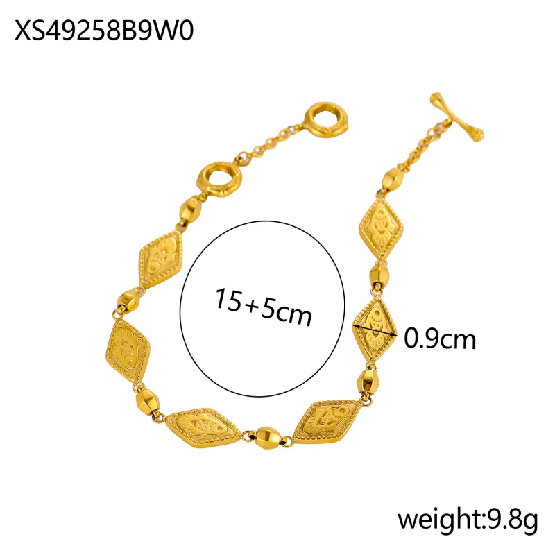 CarlidanaCross-border ExquisiteOTSmall Square Bead Bracelet for Women, Fashionable, Light Luxury, Versatile Accessory, Direct fr