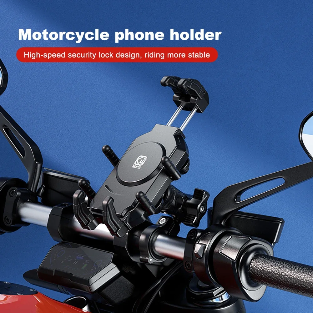 Support de téléphone anti-vibration pour moto, guidon à boule 1 \