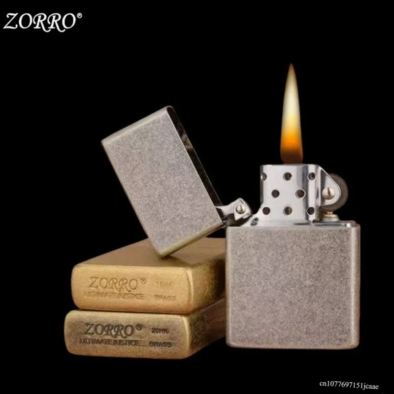 Zorro 902 Hand-carved Kerosene Gasoline Lighter Golden Old-fashioned Four-sided Engraving Multi-picture Nostalgic Boyfriend Gift - Image 6