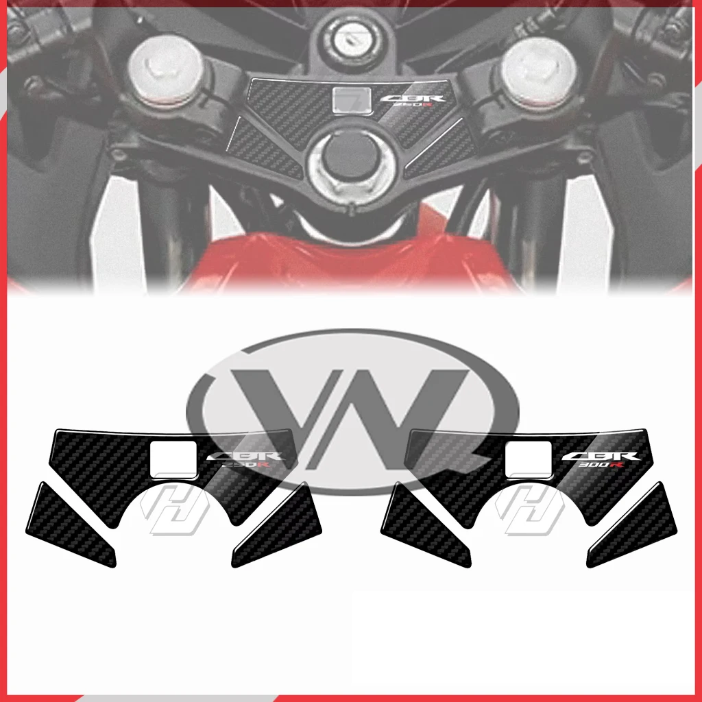 

Suitable for Honda CBR250 CBR300 2010-2016 3D carbon fiber exterior triple yoke rear guard sticker decoration