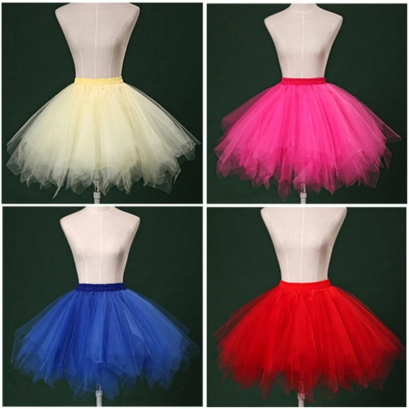 ผู้หญิงเต้นรำกระโปรงTulle Elastic HighsเอวกระโปรงMidiกระโปรงCarnivalsเครื่องแต่งกายTutusกระโปรงLayeredกระโปรงTulle