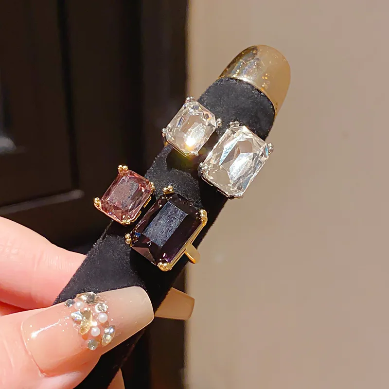 خواتم عصرية هندسية فاخرة من الكريستال المتلألئ للنساء خاتم مجوهرات كلاسيكي ساحر جديد بيجو