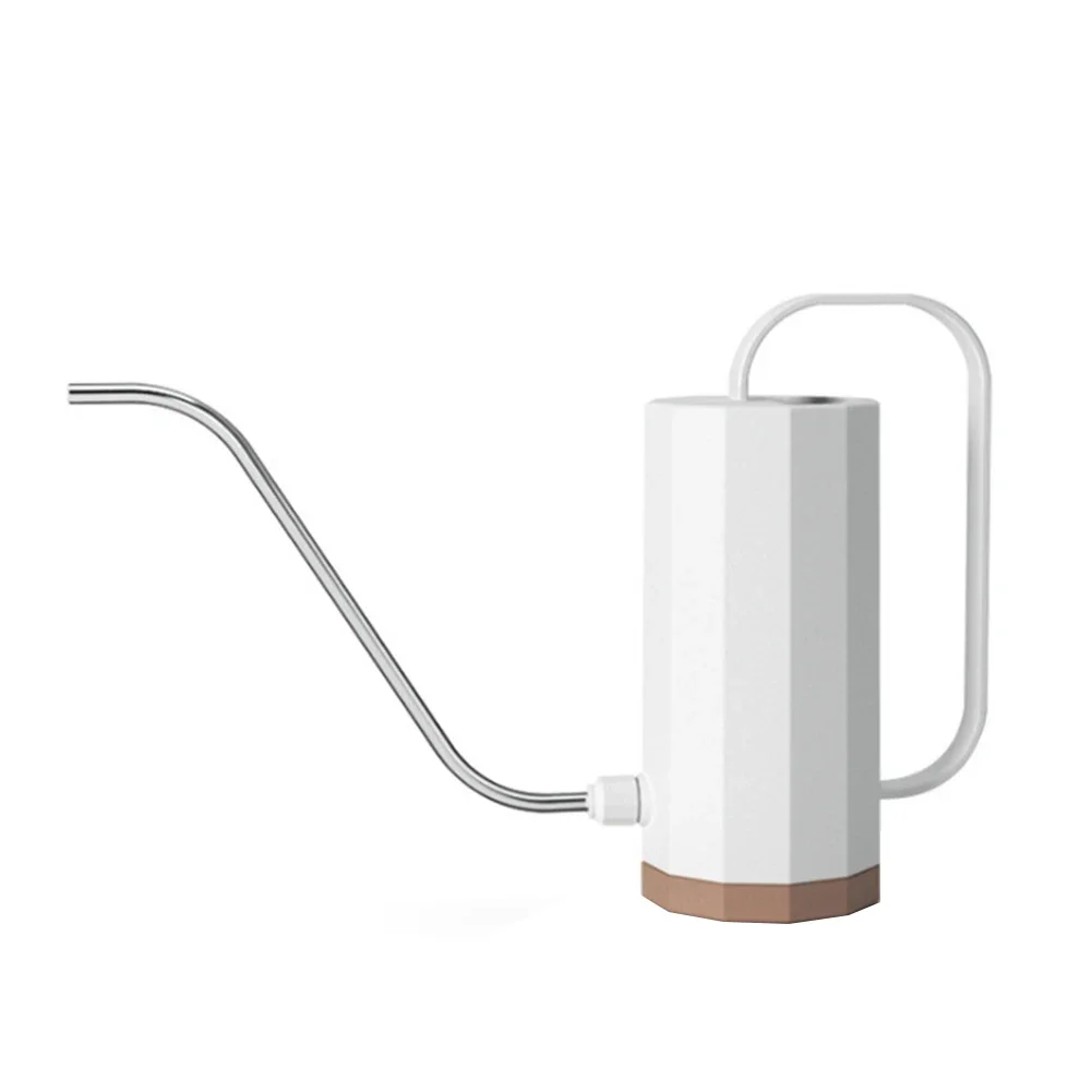 1000ml Flowers Watering Can Curved Mouth Watering Can Stainless Steel Curved Mouth Removable Nozzle Portable Bonsai Garden Tool