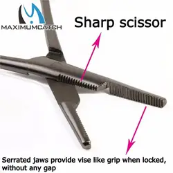 Pinzas curvas para pesca con mosca MAXIMUMCATCH de acero inoxidable