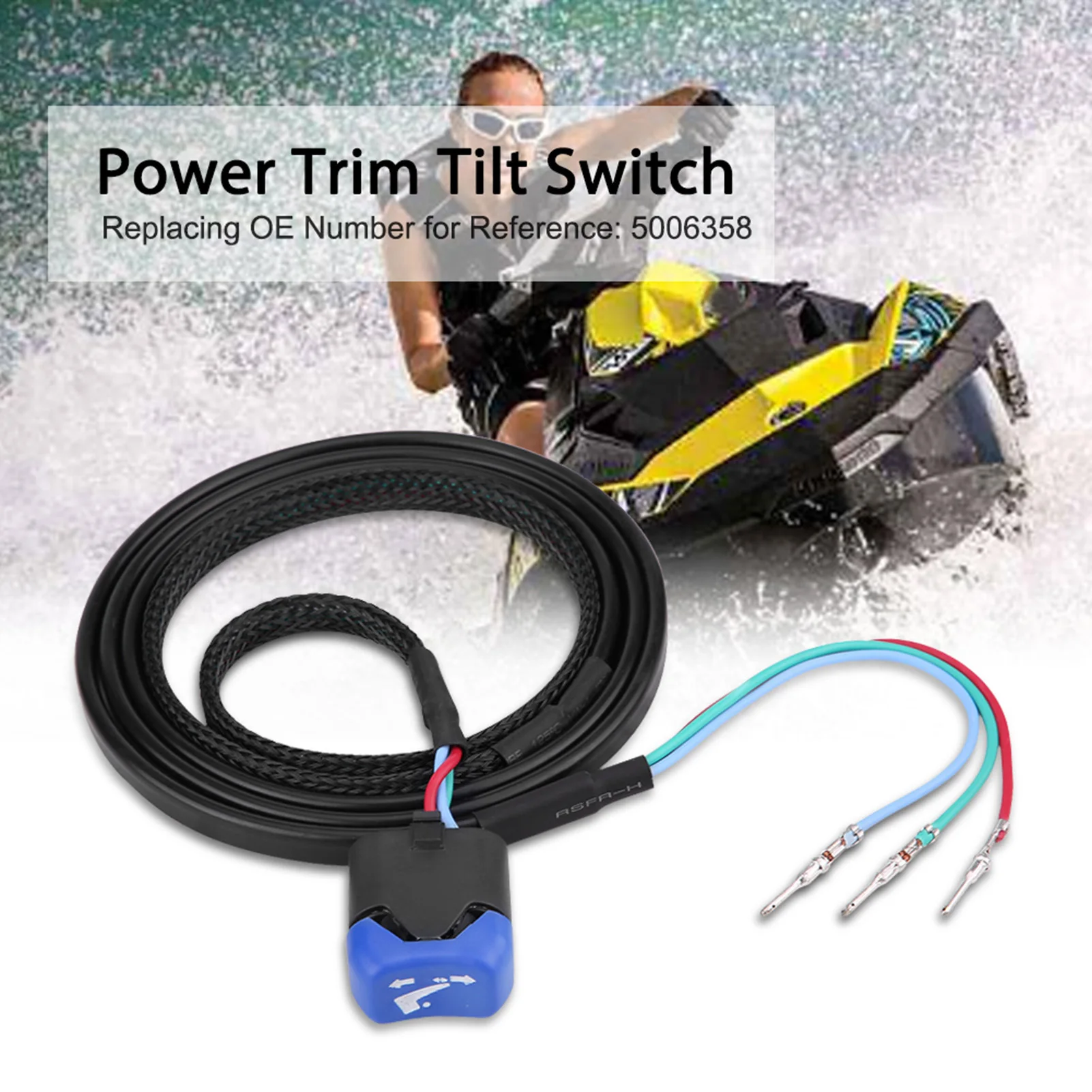 

Outboard Power Trim Tilt Switch Assembly 5006358 Kit for Johnson Evinrude Outboard Remote Control Box