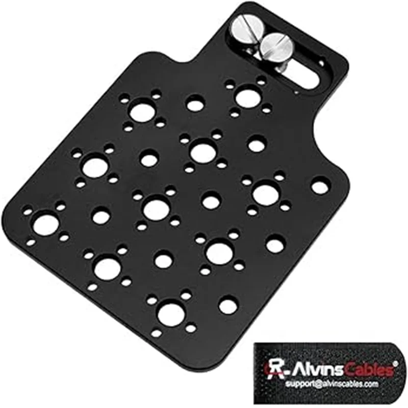 

Alvin’s Cables Multifunctional Cheese Plate with 3/8 1/4 Threads, Side Mounting Plate for ARRI RED Camera with 3/8’’ Screws-A012