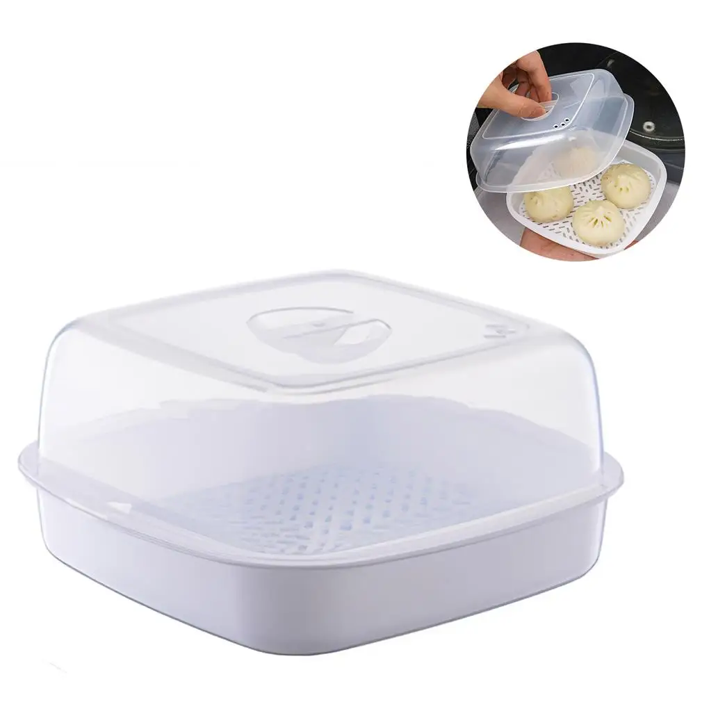 

Microwave Steamer Cookware Steamers Heatproof Cook Container Buns