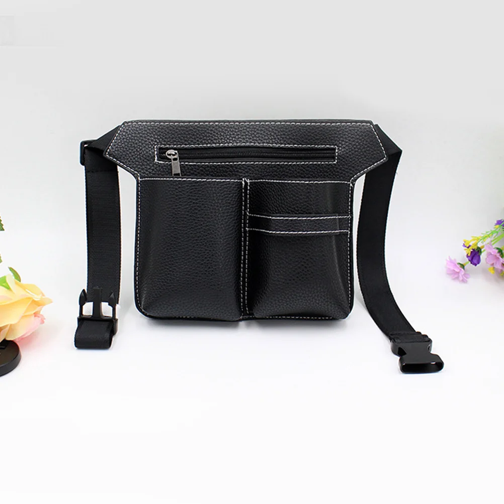 

1Pcs Hairdresser Scissors Tool Bag Multifunction Waist Organizer Portable Black Hair Salon Barber Belt Pouch Waist Bag