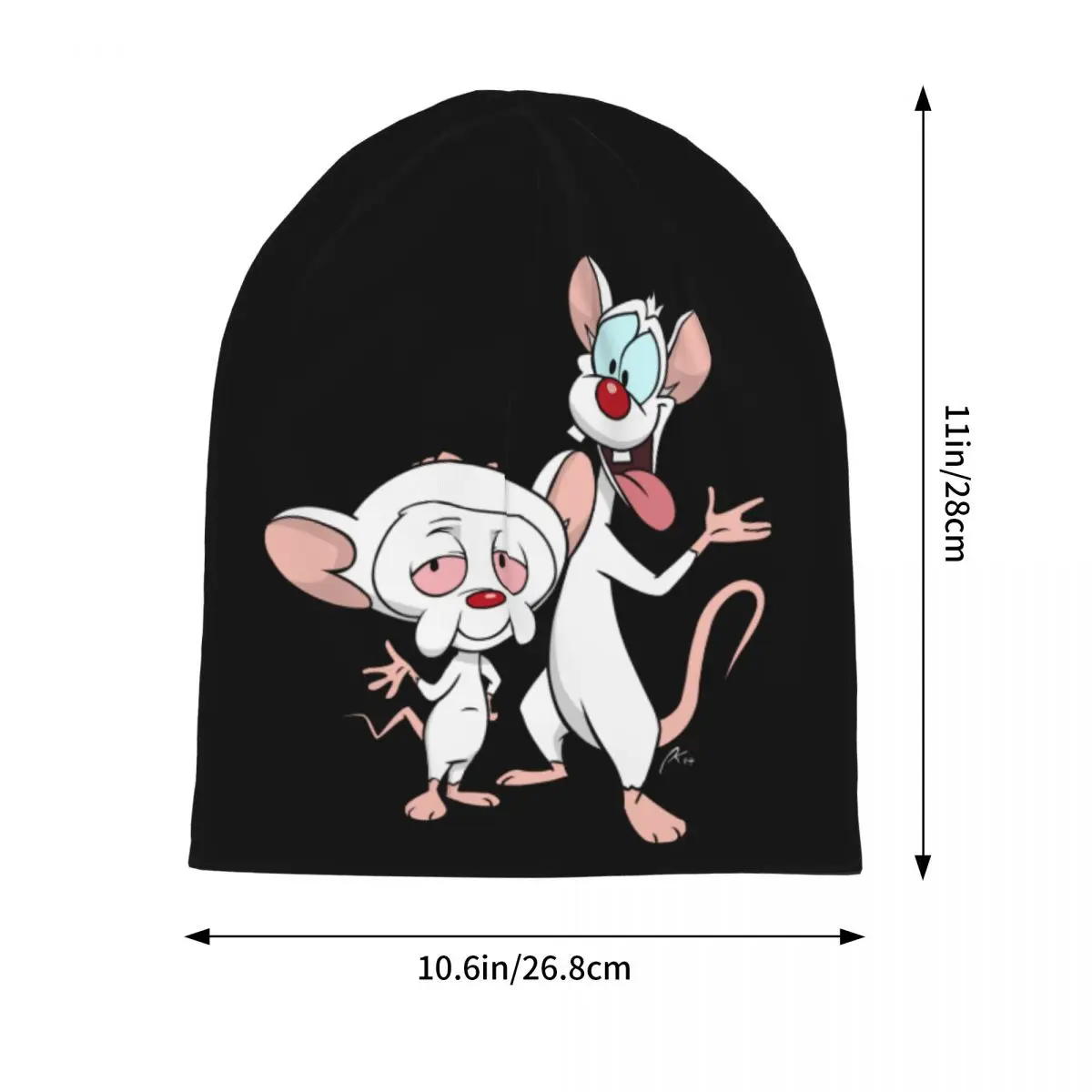 Men Pinky And The Brain Slouchy Beanie Hat Merch New Arrival Anime Multifunction Bonnet Knitted Hat