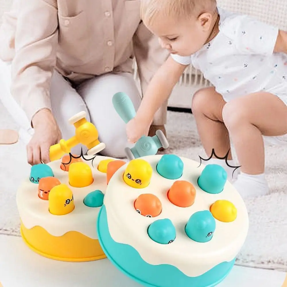 Gra w uderzanie z motywem zwierząt ABS, kształt ciasta, nauka poznawcza, zabawka typu Whack-a-mole, układanka rozwijająca koordynację ręka-oko.