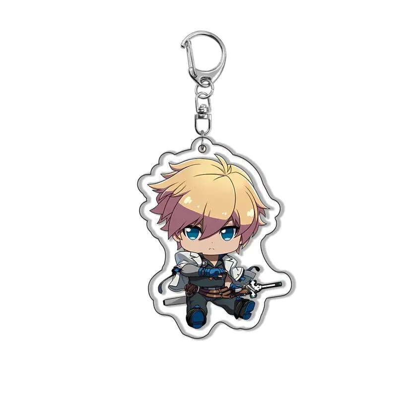 Game Guilty Gear Acrylic Keychain Ky·Kiske May SOL·BADGUY Baiken Cosplay Figures Keyring Bag Pendant Decor Collection Fans Gifts