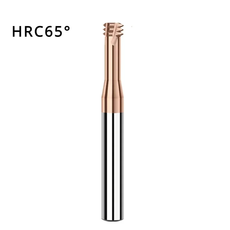 1 stks CNC HRC 60 Graden carbide Enkele tand Draad Frezen M1 M1.2 M1.4 M1.6 M2 M2.5 M3-M24 Vhm draad frees