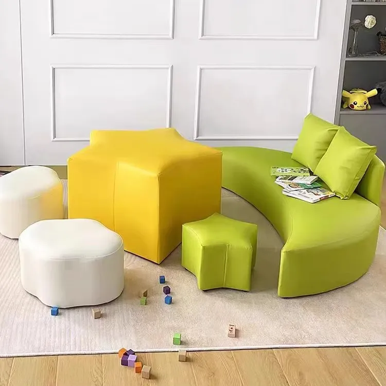 Factory Direct High Quality Customized Star Shape Soft Sofa Play Equipment for Kids for School and Shopping Mall Rest Areas