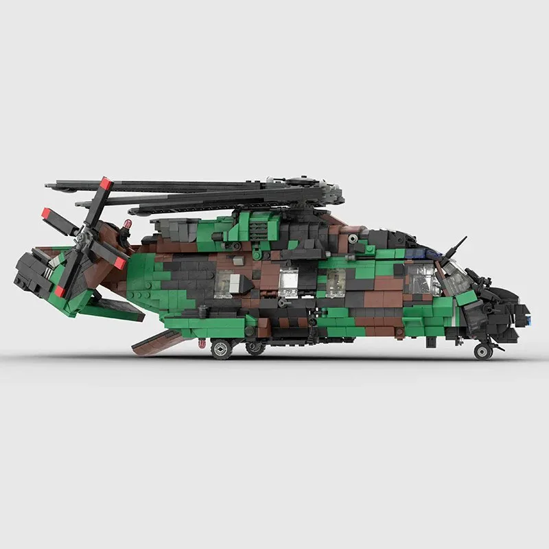 Military MOC 1:32 NH-90 Tactical Transport Helicopter French Army Building Blocks Fighter Toys Bricks Children's Birthday Gift