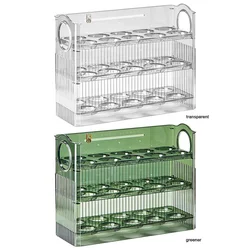 30-Grids Eierablage Organizer Ei Aufbewahrungsbox Große Kapazität Haushalt Eierhalter Mit Griff Hause Eierbehälter Für Kühlschrank