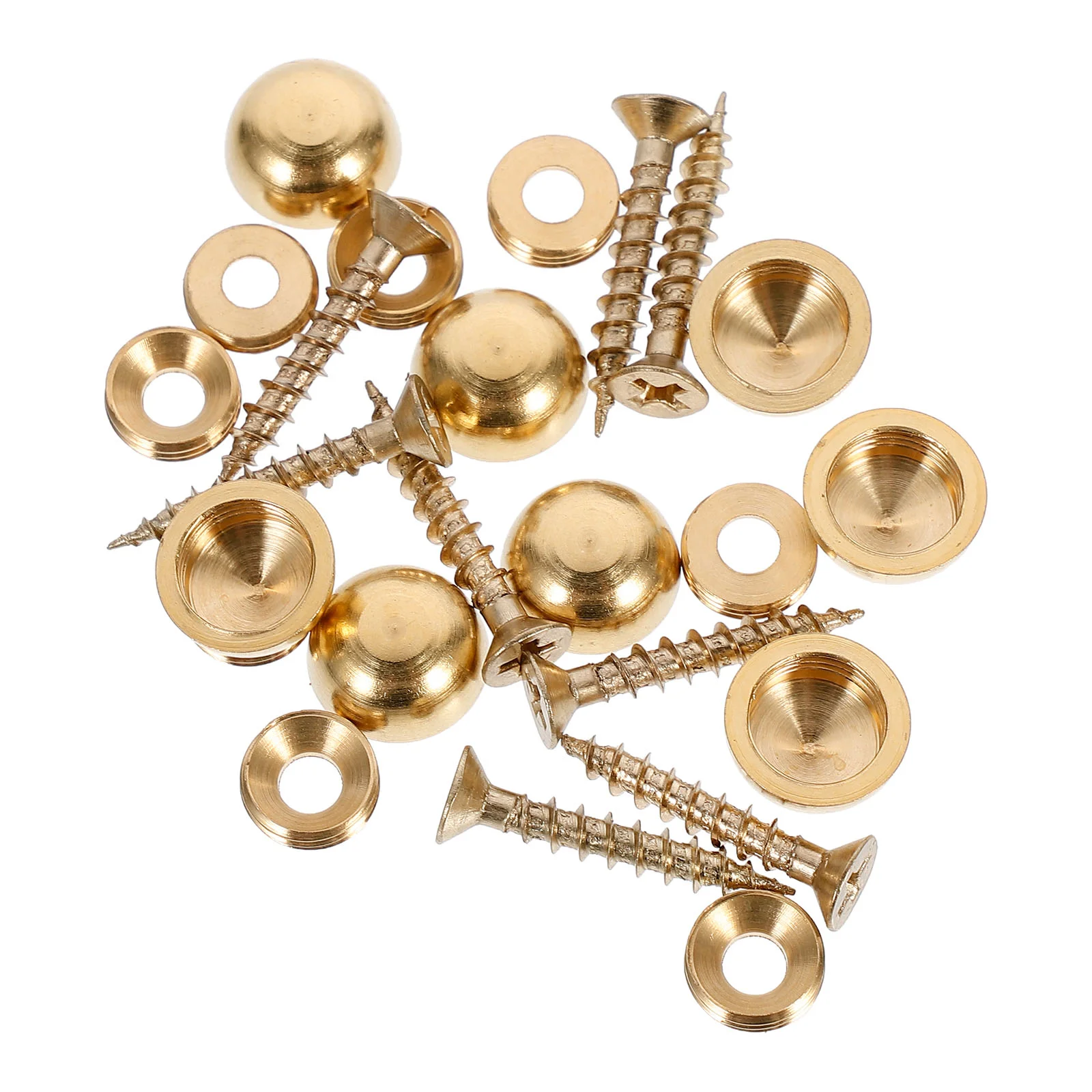 8 Pcs 13mm Polished Copper Flat Mirror Nails Decorative Cover Screws for Glass Standoff Mounting Signs Photos Walls Home Office