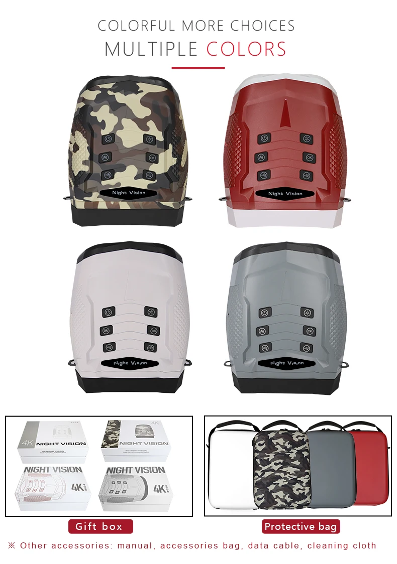 Z525 Hunting Camera 4K Low-light All-rounder Night Vision 3-inch TFT 8X Digital Zoom IP65 Waterproof All-black Visible 600M