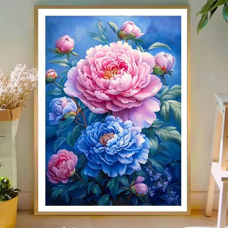 

11CT 9CT красивые цветы вышивка DIY наборы для печати вышивка крестиком хлопковые наборы для рукоделия ремесла с иглами