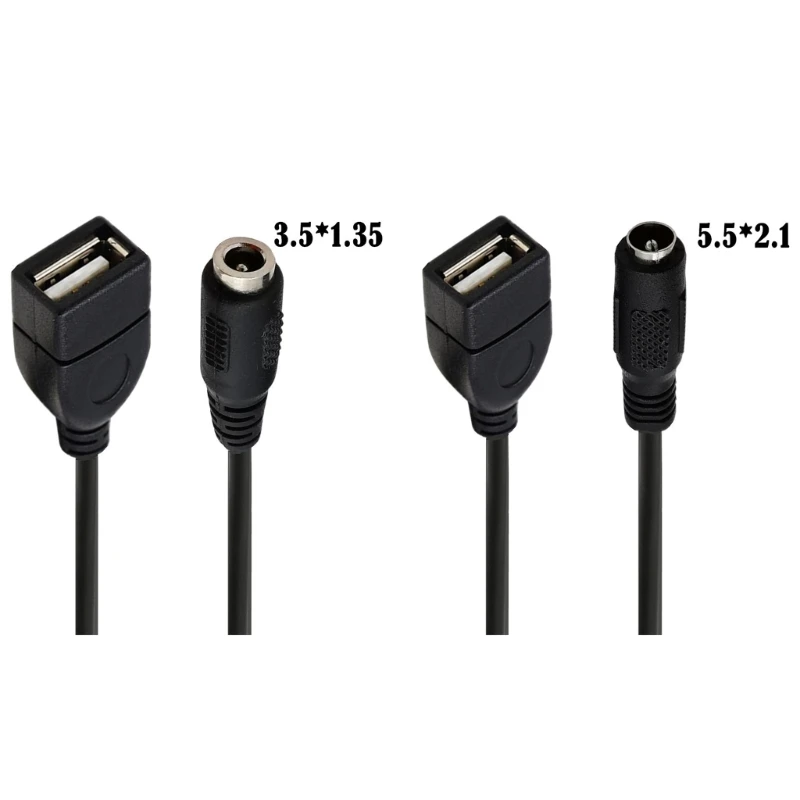 

3.5x1.35mm 5.5x2.1mm Female to USB Female Charging Cable for Cellphone Tablet Dropsale