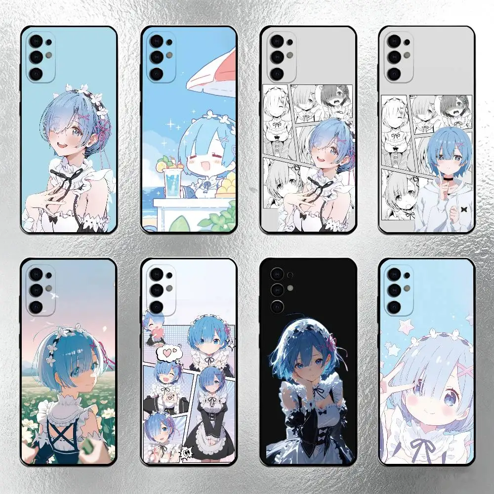 Rem R-Re Anime Z-Zero Phone Case Black Silicone Soft For Samsung S25,S24,S21,S22,S23,S30,Ultra,S20,Plus,Fe,Lite