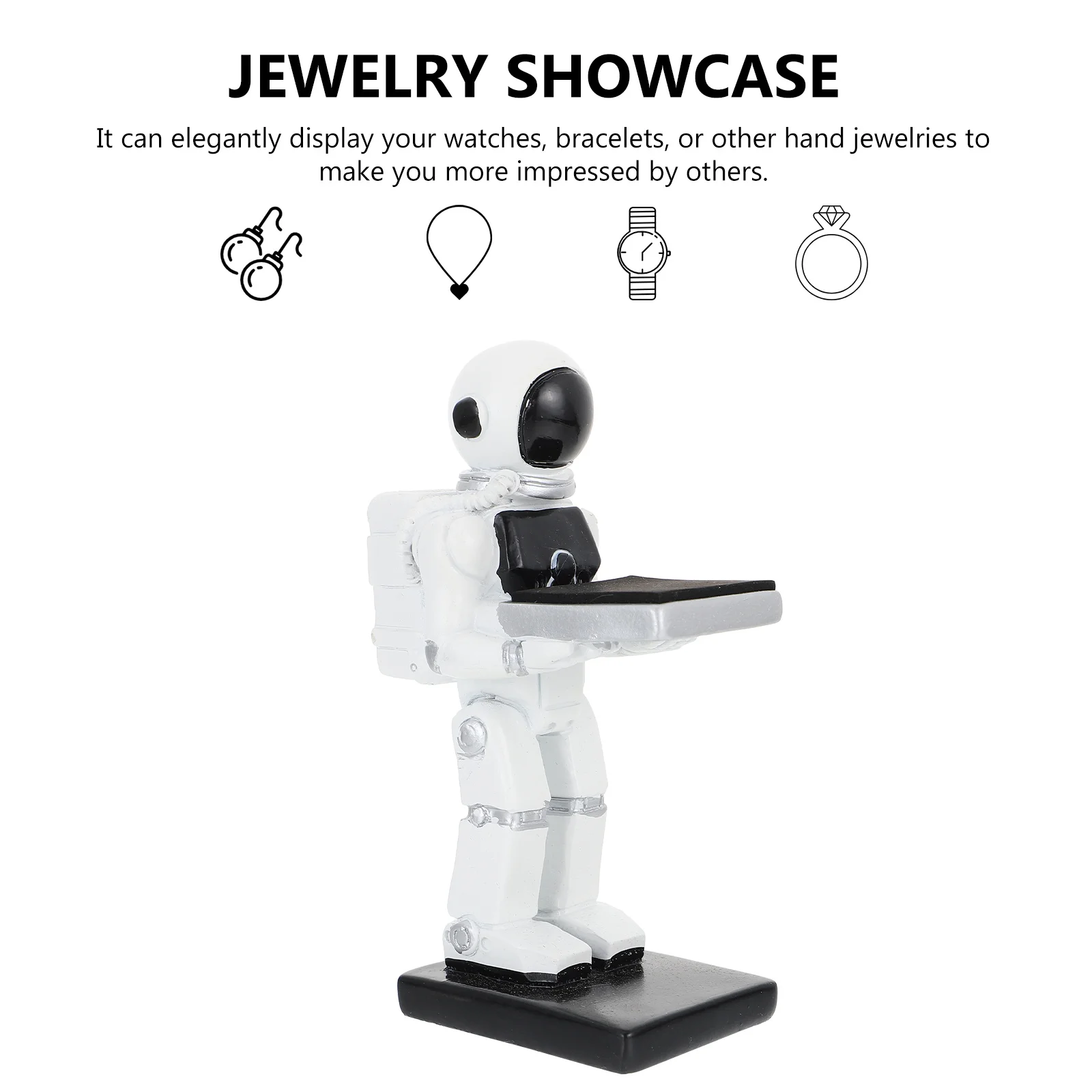 

Resin Watch Storage Holder Astronaut Shape Watch Display Stand Jewelry Organizer Showcase Creative Bracelet Holder for Home